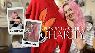 anorexia RECOVERY win! | giving my old clothes to charity