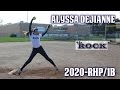2020 RHP/1B Alyssa DeJianne Softball Skills Video 