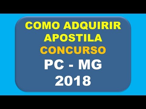 Baixar Apostila Escrivão Concurso PC - MG 2018