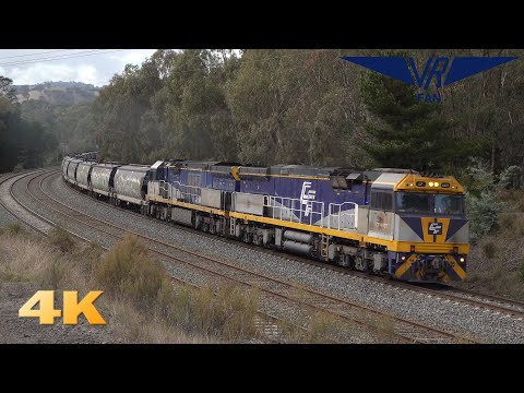 Trains in North East Victoria: Australian Trains in 4K
