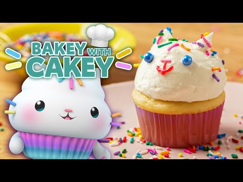 Cakey Makes the CUTEST Birthday Cupcakes! 🧁 | BAKEY WITH CAKEY