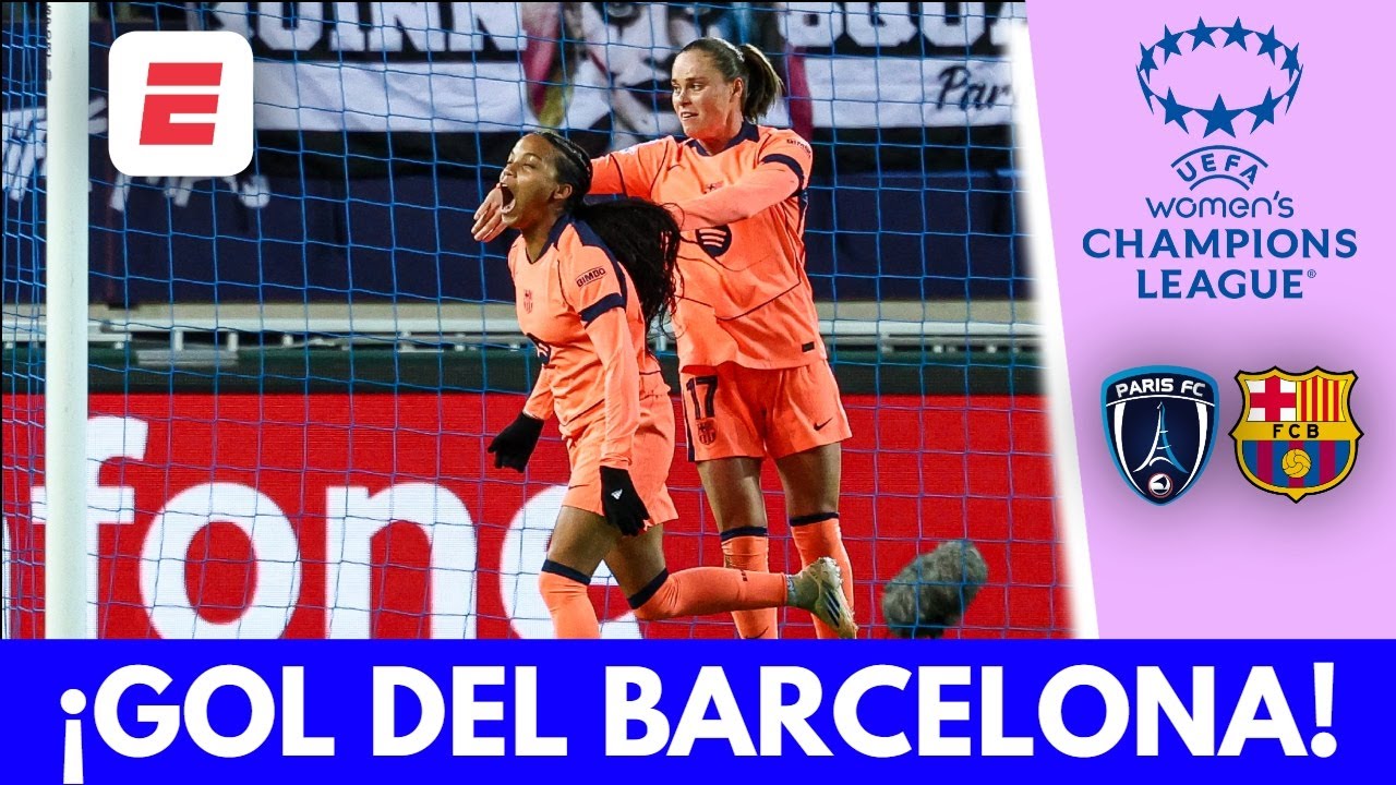 BARCELONA se va arriba con golazo de Vicky Lopez y supera 1-0 a PARIS FC | Champions League Femenina