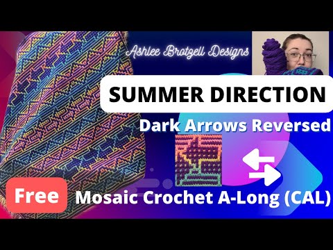 Summer Direction CAL - Mosaic Crochet: Dark Arrows Reversed