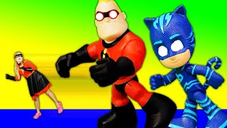 Incredibles 2 the Tiny Assistant Saves Hypnotized PJ Masks and Paw Patrol