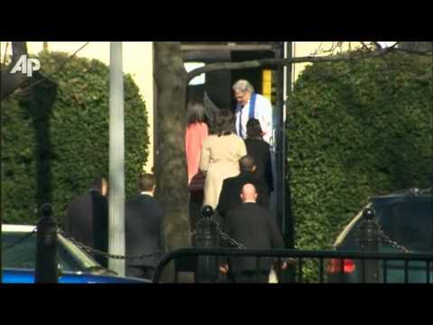 Raw Video: Obamas Walk to Church Across From WH