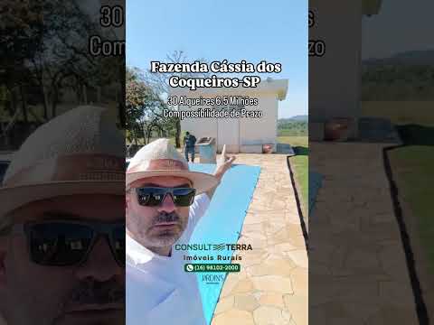 Fazenda Cassia dos Coqueiros-SP. 30 Alqueires valor 6.5 milhões com possibilidade de prazo.