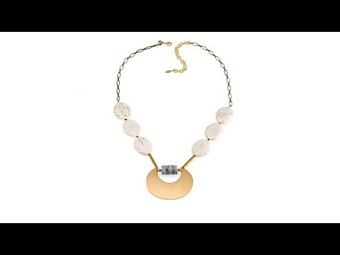 David Aubrey "Sahara" Porcelain and White Stone 281/2" D...