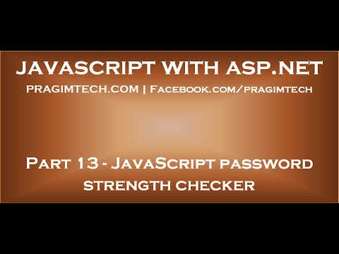 JavaScript password strength checker
