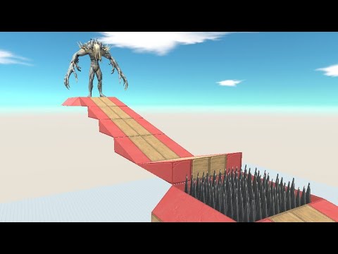 Dangerous Jumps Over Spikes - Animal Revolt Battle Simulator