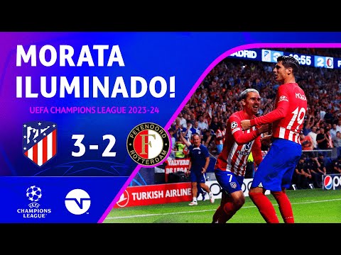 Gols e lances de Atlético de Madri x Feyenoord