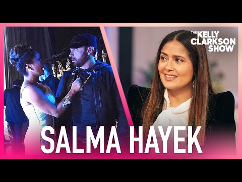 Salma Hayek Was So Excited Meeting Eminem At The Oscars She Spit Water On Him