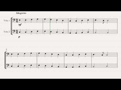 beethoven ode to joy easy tuba duo sheet music