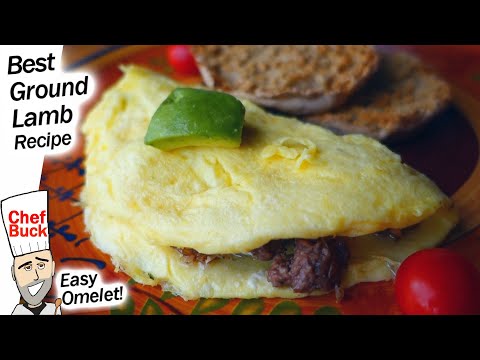 Best Ground Lamb Recipe - Easy Lamb and Garlic Omelet
