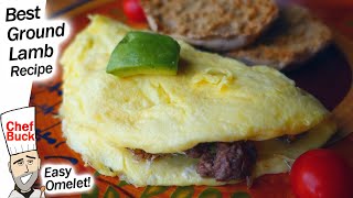 Best Ground Lamb Recipe - Easy Lamb and Garlic Omelet