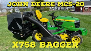 John Deere X758 & MCS-20 Bagger
