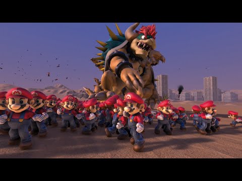 25 GIGA BOWSER VS 10,000 MARIO - UEBS MODS - Ultimate Epic Battle Simulator