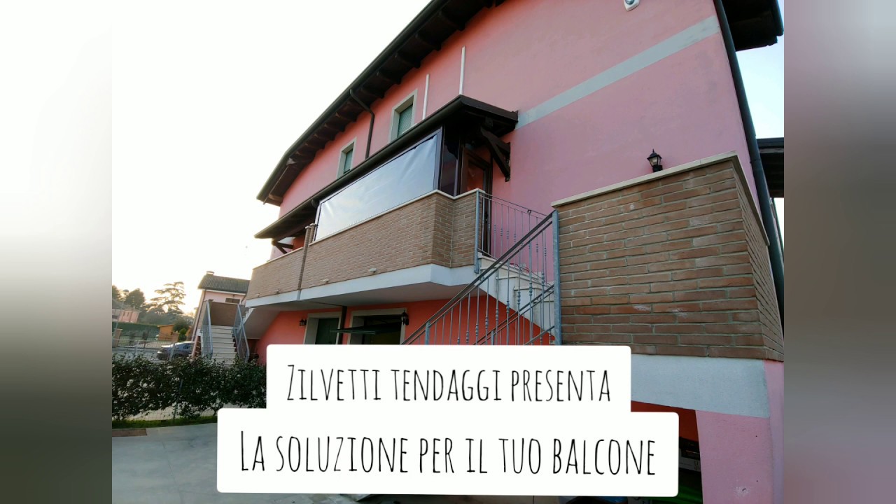 Protezione invernale per balcone - tenda pvc trasparente antipioggia antivento