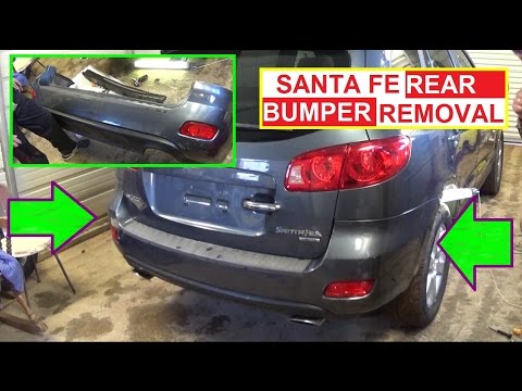 Rear Bumper Cover Removal and Replacement Hyundai SANTA FE 2006 2007 2008 2009 2010 2011 2012
