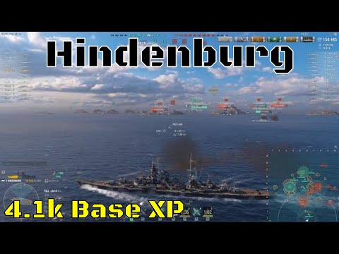 Hindenburg German Cruiser | 270k Dmg, 4.1 K base XP | World of Warships Replay