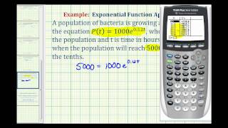 Ex: Exponential Application Solved Using a Graphing Calculator
