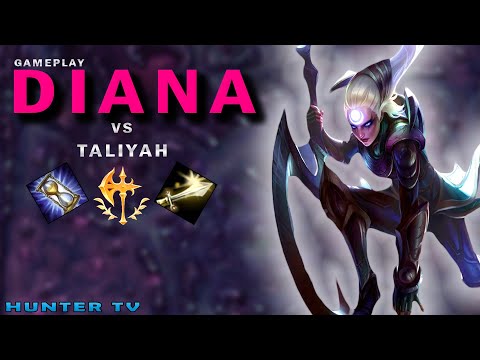 Diana vs Taliyah  Midlane Gameplay - League of legends
