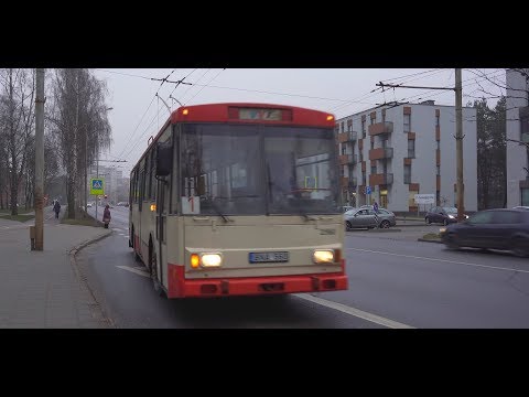 Lithuania, Vilnius, trolleybus 1 ride from from ATMINTIES st. to PASAKŲ PARKAS