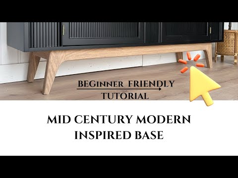 How to build a mid century modern style furniture base- beginner friendly tutorial!