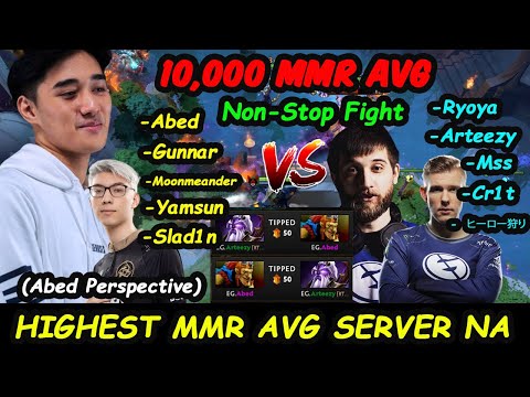 10,000 MMR Highest MMR Average in Server America History  ABED vs Arteezy Dota2 pro Gameplay 7.28