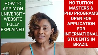 BRAZIL: Free Masters & PHD Courses Open For Application 2026