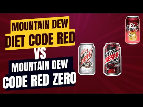 Mountain Dew - Code Red Diet vs Code Red Zero Sugar - Review