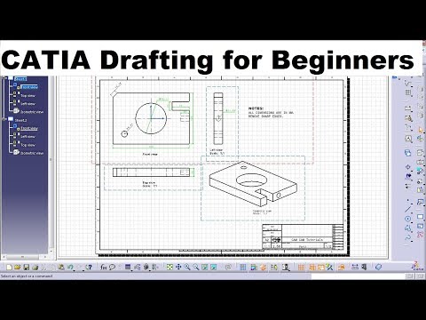 CATIA Drafting Drawing Tutorial for Beginners 1