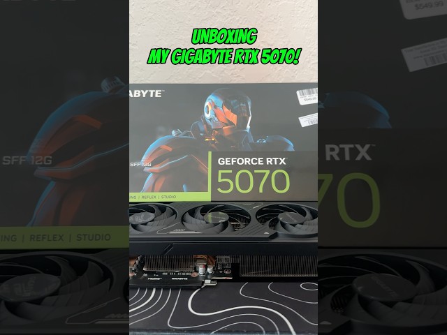 Vídeo relacionado con GIGABYTE GeForce RTX 5070 WINDFORCE OC SFF 12G Tarjeta Gráfica - 12GB GDDR7, 192 bits, PCI-E 5.0, 2542 MHz Core Clock, 3 x DP 2.1a, 1 x HDMI 2.1b, NVIDIA DLSS 4, GV-N5070WF3OC-12GD
