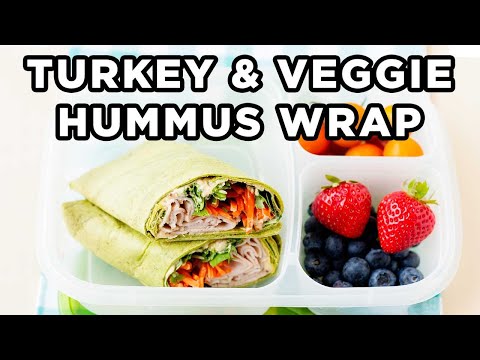 Easy Turkey & Veggie Hummus Wrap