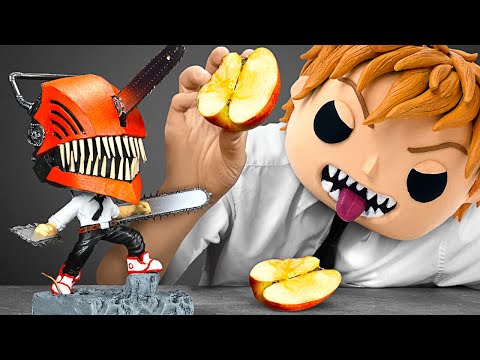 How to Make a Chainsaw Man Figure with a Real Chainsaw!