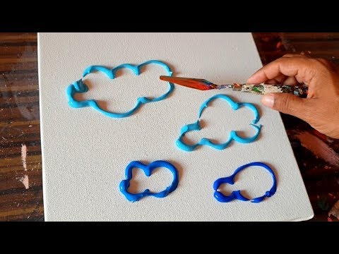 Texture / Abstract Painting Demonstration / Acrylics / Satisfying / Project 365 days / Day #0284