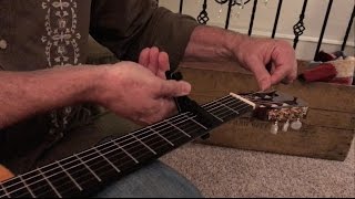 String changing hack - using a capo to make string changes easier on guitar, mandolin, etc.