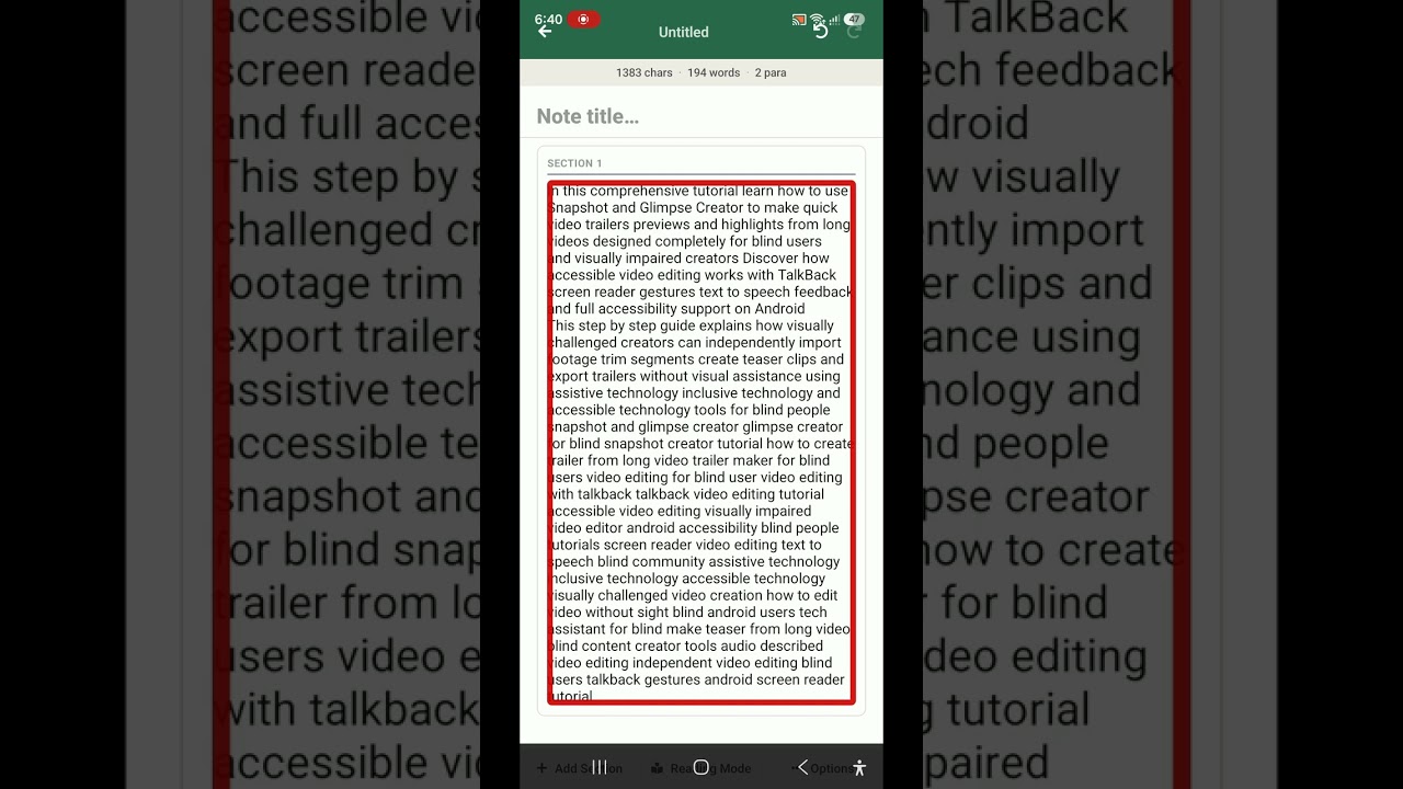 Easy Snapshot Feature For Blind Editors To Create Viral Video Teaser And Trailer From Long Clips