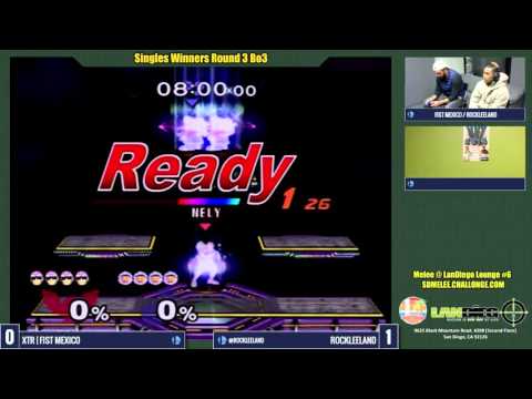Melee @ LD Lounge #6 Singles WR3: XTR | Fist Mexico vs. RockLeeland - SSBM