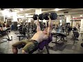 Incline dumbbell press w/dropset & posing