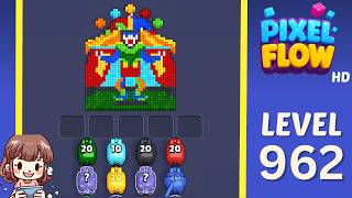 Pixel Flow Level 962 Solution Walkthrough