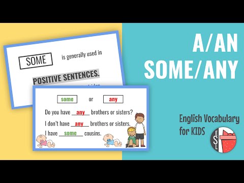 A, An, Some, Any | English Grammar for Kids & Beginners