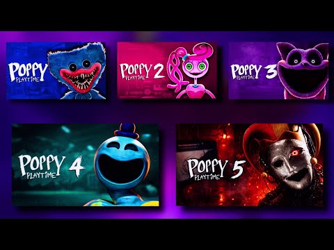 Poppy Playtime Chapter 1 2 3 4 & 5 Full Game Walkthrough All Endings (100% Secrets No Commentary)