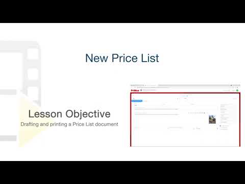 PriMus Tutorial - New Price List - ACCA software