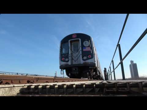 ⁴ᴷ R143 (L) Trains departing/arriving Sutter Avenue (Track View)