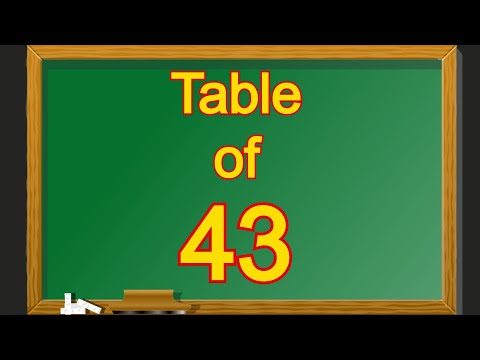 Table of 43 | 43 ka Table | 43 ka Pahada | Multiplication Table Forty Three| English me 43 ka Pahada