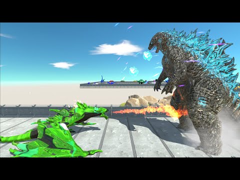 FIRE LAVA DRAGON GREEN DEATH RUN - Animal Revolt Battle Simulator