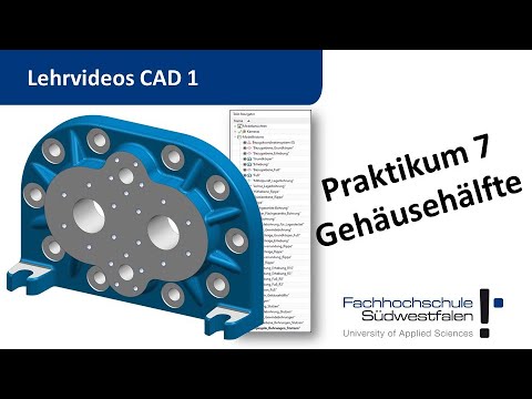 CAD 1 - Praktikum 7 - Gehäusehälfte Pumpseite - Modellieren mit NX