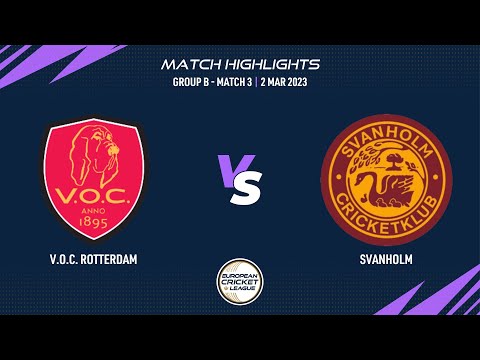 Match 3 - VOC vs SVH | Highlights | European Cricket League 2023 | Group B, Day 1 | ECL23 ECL23.017