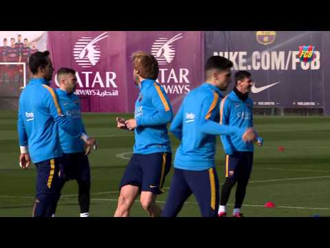 FCB training session: Last training session of the year