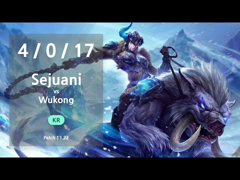 Sejuani Jungle vs Wukong - KR Challenger Patch 13.22